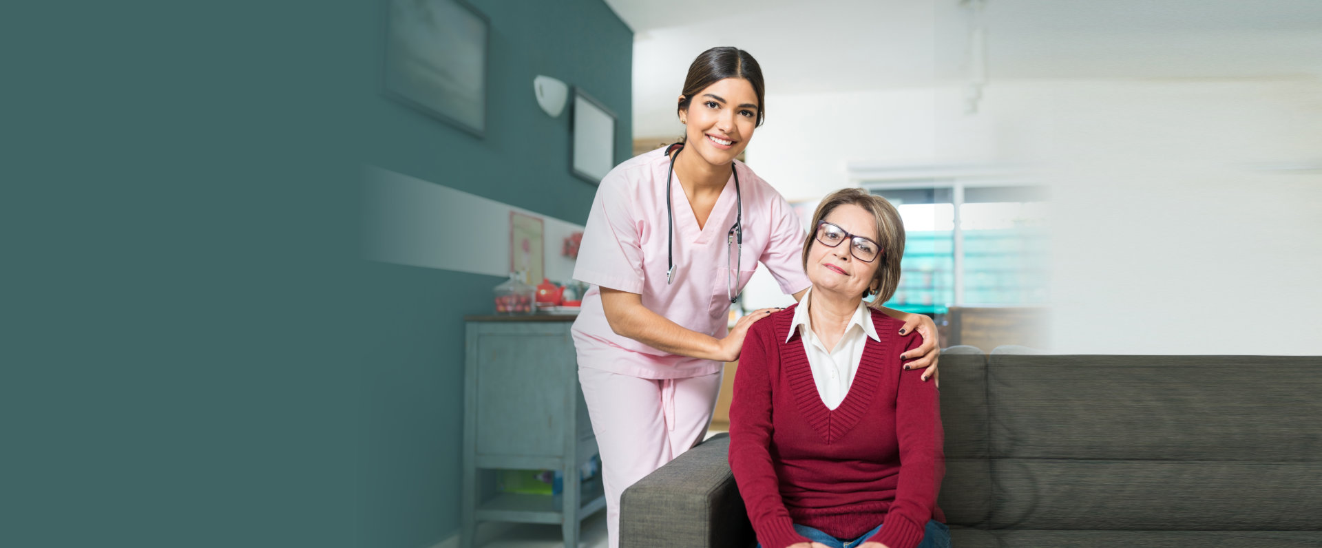 image of a nurse and her patient
